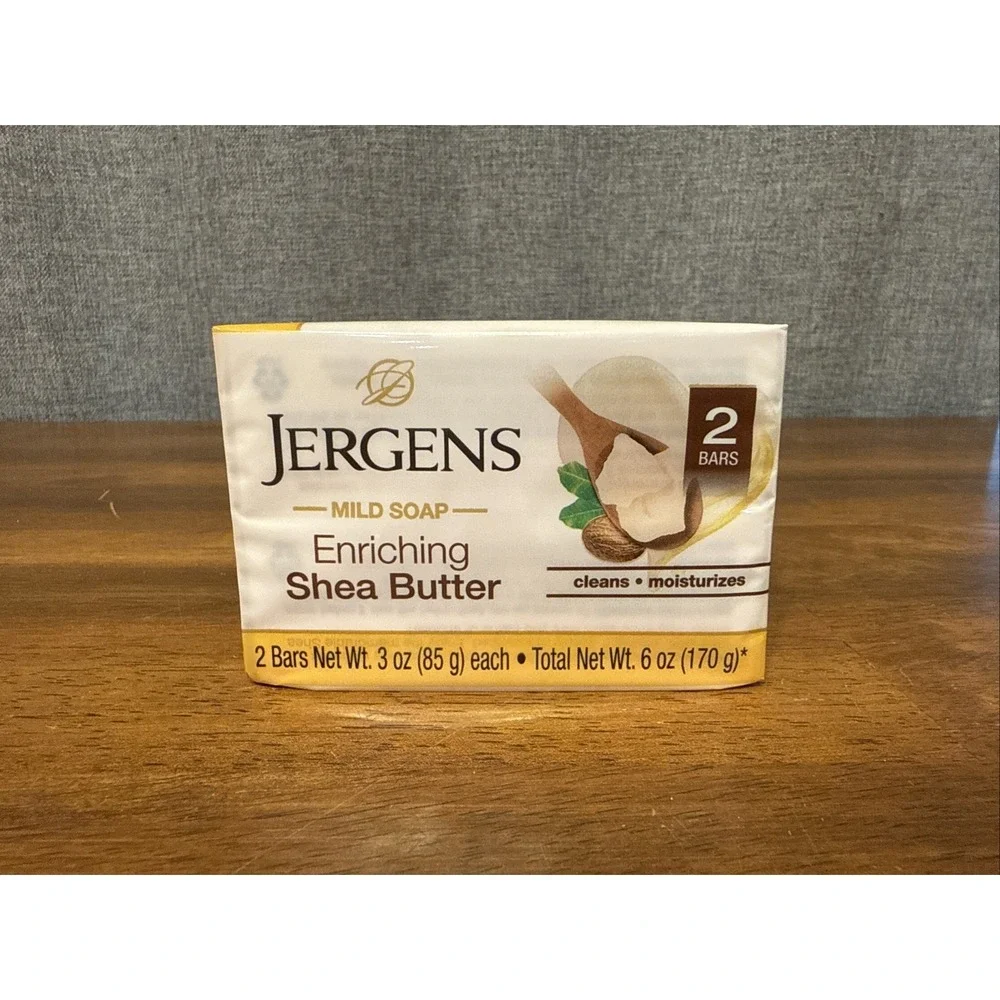 14 Bars Jergens Mild Soap Enriching Shea Butter 7 Packs w/ 2 Bars Each 3 oz Bars